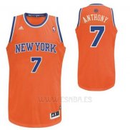 Camiseta New York Knicks Carmelo Anthony #7 Naranja