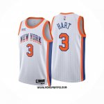 Camiseta New York Knicks Josh Hart #3 Ciudad 2024-25 Blanco