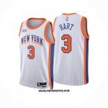 Camiseta New York Knicks Josh Hart #3 Ciudad 2024-25 Blanco