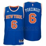 Camiseta New York Knicks Kristaps Porzingis #6 Azul