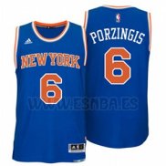 Camiseta New York Knicks Kristaps Porzingis #6 Azul