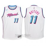 Camiseta Nino Miami Heat Dion Waiters Ciudad #11 2017-18 Blanco