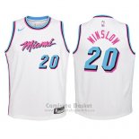 Camiseta Nino Miami Heat Justise Winslow Ciudad #20 2017-18 Blanco