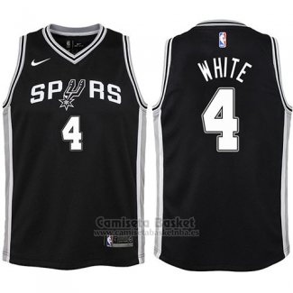 Camiseta Nino San Antonio Spurs Derrick Blanco Icon #4 2017-18 Negro