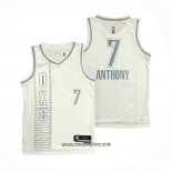 Camiseta Oklahoma City Thunder Carmelo Anthony #7 Ciudad 2021-22 Blanco