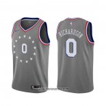 Camiseta Philadelphia 76ers Josh Richardson #0 Ciudad Gris