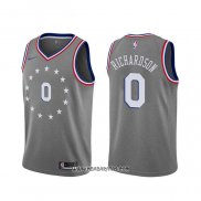 Camiseta Philadelphia 76ers Josh Richardson #0 Ciudad Gris