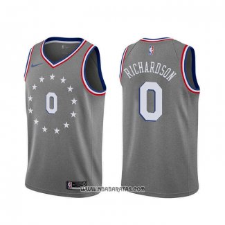 Camiseta Philadelphia 76ers Josh Richardson #0 Ciudad Gris