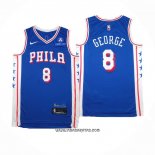 Camiseta Philadelphia 76ers Paul George #8 Icon 2024-25 Azul