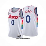 Camiseta Philadelphia 76ers Tyrese Maxey #0 Ciudad 2024-25 Blanco