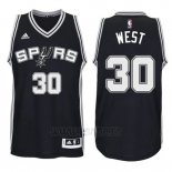 Camiseta San Antonio Spurs David West #30 Negro