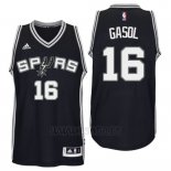 Camiseta San Antonio Spurs Pau Gasol #16 Negro