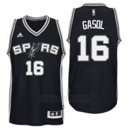 Camiseta San Antonio Spurs Pau Gasol #16 Negro