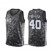 Camiseta San Antonio Spurs Tyler Zeller #40 Ciudad Camuflaje
