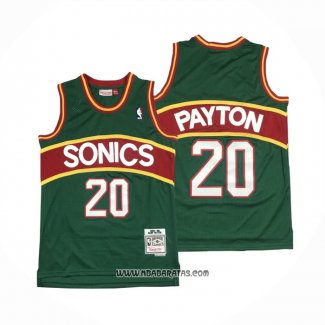 Camiseta Seattle SuperSonics Gary Payton #20 Mitchell & Ness 1995-96 Verde