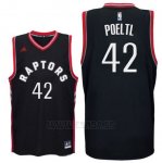Camiseta Toronto Raptors Jakob Poeltl #42 Negro