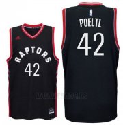 Camiseta Toronto Raptors Jakob Poeltl #42 Negro