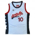 Camiseta USA 1996 Reggie Miller #10 Blanco