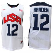 Camiseta USA 2012 James Harden #12 Blanco