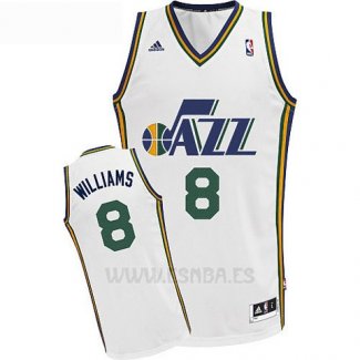 Camiseta Utah Jazz Deron Williams #8 Blanco