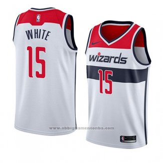 Camiseta Washington Wizards Okaro White #15 Association 2018 Blanco