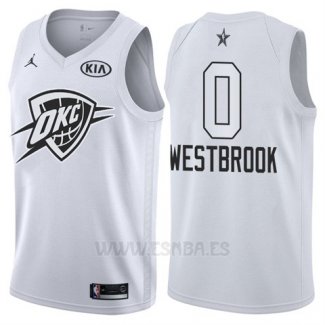 Camiseta All Star 2018 Oklahoma City Thunder Russell Westbrook #0 Blanco