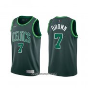 Camiseta Boston Celtics Jaylen Brown #7 Earned 2020-21 Verde