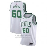 Camiseta Boston Celtics Jonathan Gibson Association #60 2017-18 Blanco