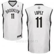 Camiseta Brooklyn Nets Brook Lopez #11 Blanco