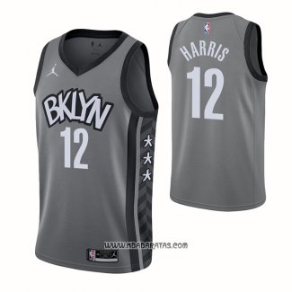 Camiseta Brooklyn Nets Joe Harris #12 Statement 2021 Gris