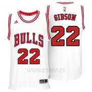 Camiseta Chicago Bulls Taj Gibson #22 Blanco