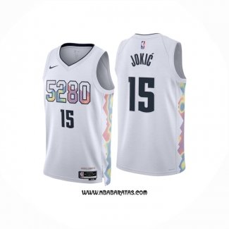 Camiseta Denver Nuggets Nikola Jokic #15 Ciudad 2024-25 Blanco
