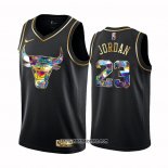 Camiseta Golden Edition Chicago Bulls Michael Jordan #23 2021-22 Negro