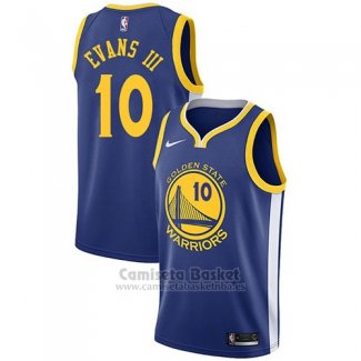 Camiseta Golden State Warriors Jacob Evans III Icon #10 2017-18 Azul