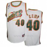 Camiseta Historic Seattle SuperSonics Shawn Kemp #40 Blanco