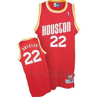 Camiseta Houston Rockets Clyde Drexler #22 Rojo