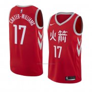 Camiseta Houston Rockets Michael Carter Williams #17 Ciudad 2017-18 Rojo