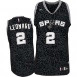 Camiseta Leopard Light Loco San Antonio Spurs Kawhi Leonard #2 Negro