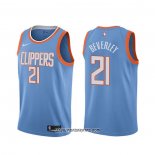 Camiseta Los Angeles Clippers Patrick Beverley #21 Ciudad Azul