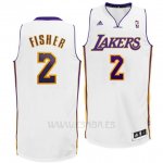 Camiseta Los Angeles Lakers Derek Fisher #2 Blanco