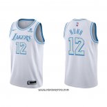 Camiseta Los Angeles Lakers Kendrick Nunn #12 Ciudad 2021-22 Blanco