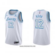 Camiseta Los Angeles Lakers Kendrick Nunn #12 Ciudad 2021-22 Blanco