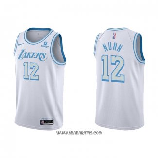 Camiseta Los Angeles Lakers Kendrick Nunn #12 Ciudad 2021-22 Blanco