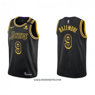 Camiseta Los Angeles Lakers Kent Bazemore #9 Mamba 2021-22 Negro