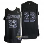 Camiseta Los Angeles Lakers Lebron James #23 MVP Negro2