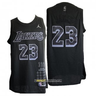 Camiseta Los Angeles Lakers Lebron James #23 MVP Negro2