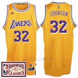 Camiseta Los Angeles Lakers Magic Johnson #32 Retro 2016-17 Amarillo