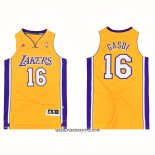 Camiseta Los Angeles Lakers Pau Gasol #16 Icon Amarillo