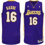 Camiseta Los Angeles Lakers Pau Gasol #16 Violeta