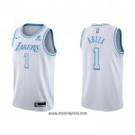 Camiseta Los Angeles Lakers Trevor Ariza #1 Ciudad 2021-22 Blanco